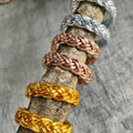 "PULSERA DOBLE TRENZA" pan de oro - Pippa Gold