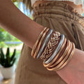 "PULSERA DOBLE TRENZA" pan de oro - Pippa Gold