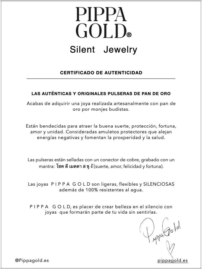 PIPPA GOLD Certificate