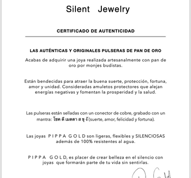Certificado PIPPA GOLD