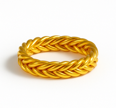 "PULSERA TRENZADA" pan de oro