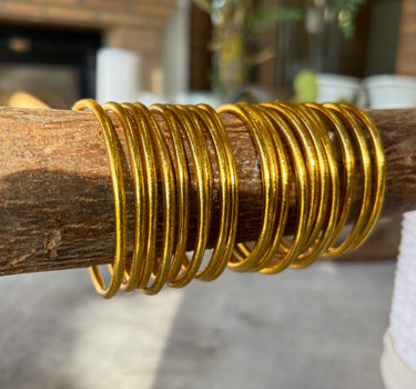 PACK 10 "PULSERAS FINA" PAN DE ORO