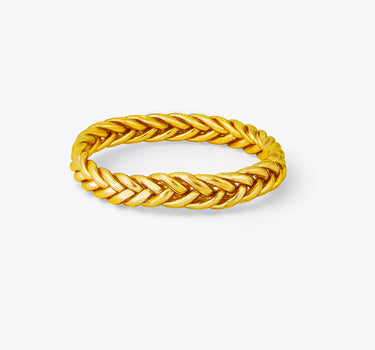 "PULSERA TRENZADA" pan de oro