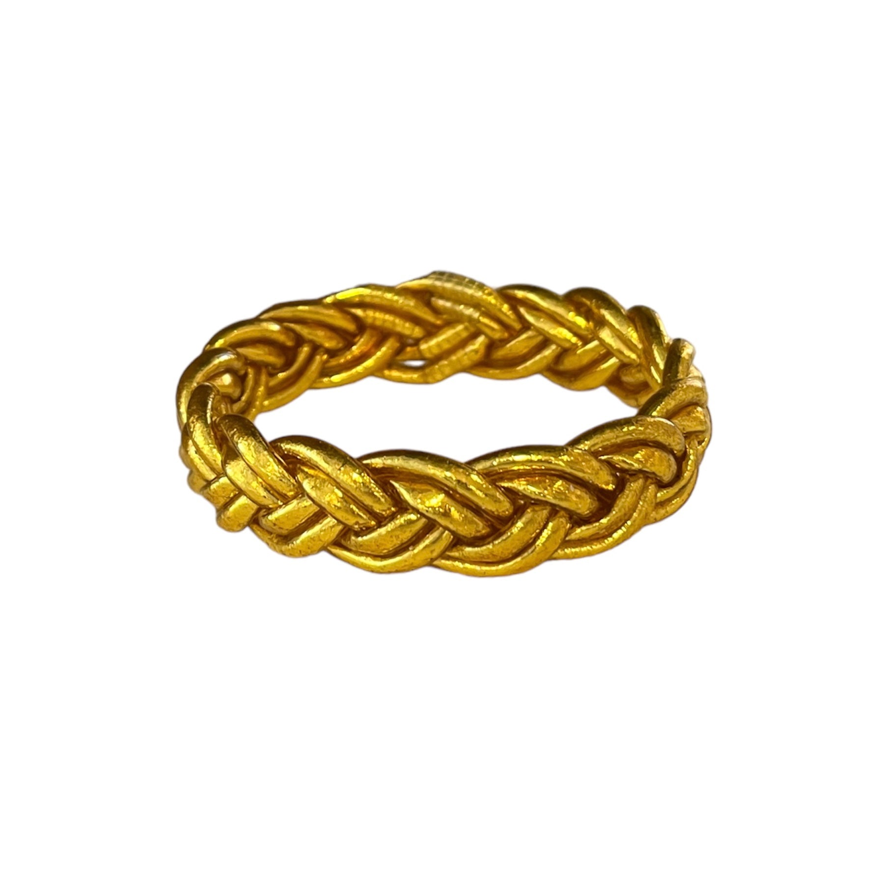 "PULSERA DOBLE TRENZA" pan de oro