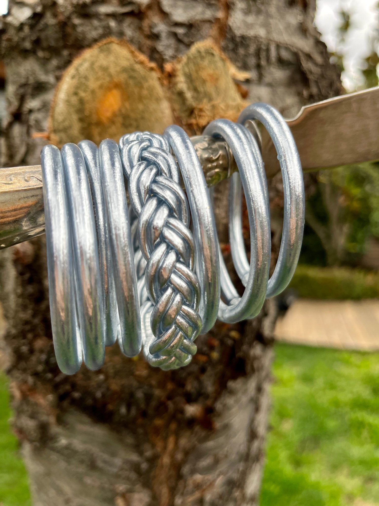 "PULSERA DOBLE TRENZA" pan de oro - Pippa Gold