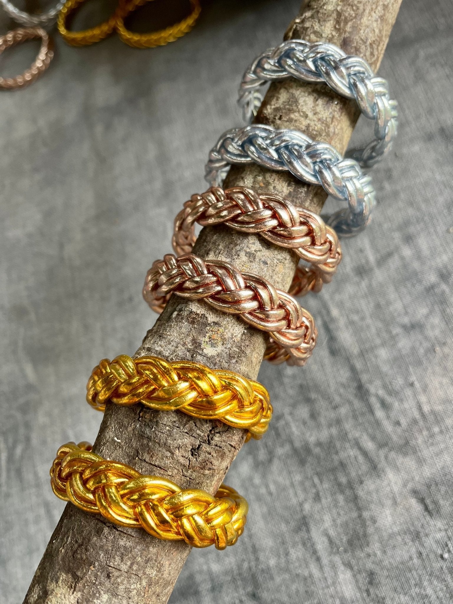 "PULSERA DOBLE TRENZA" pan de oro - Pippa Gold