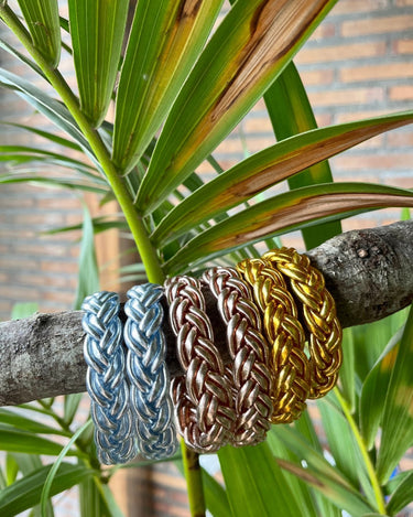 "PULSERA DOBLE TRENZA" pan de oro - Pippa Gold