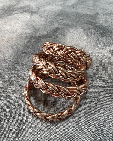"PULSERA DOBLE TRENZA" pan de oro - Pippa Gold