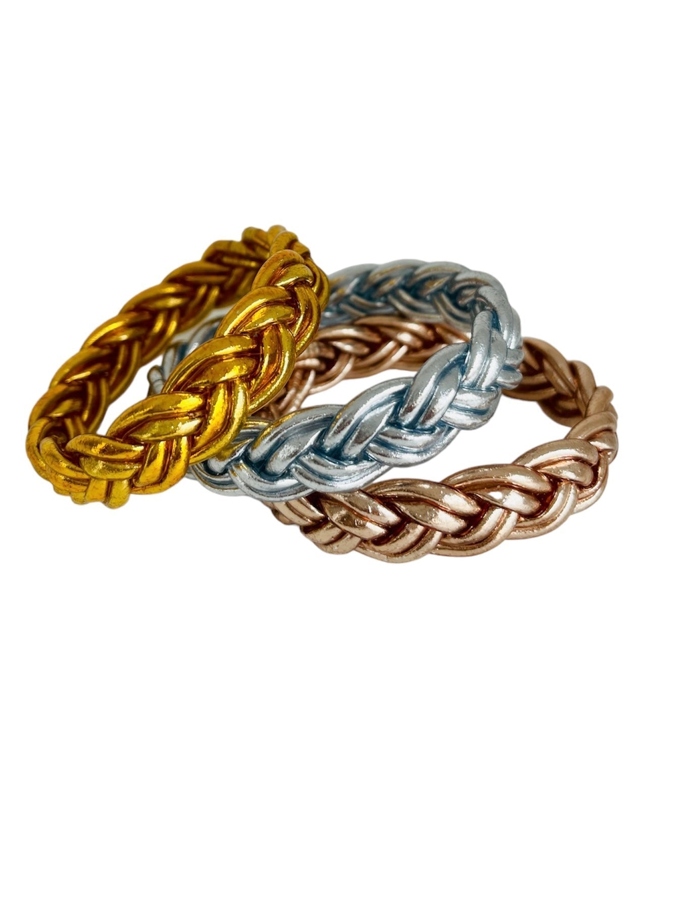 "PULSERA DOBLE TRENZA" pan de oro - Pippa Gold