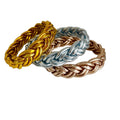 "PULSERA DOBLE TRENZA" pan de oro - Pippa Gold