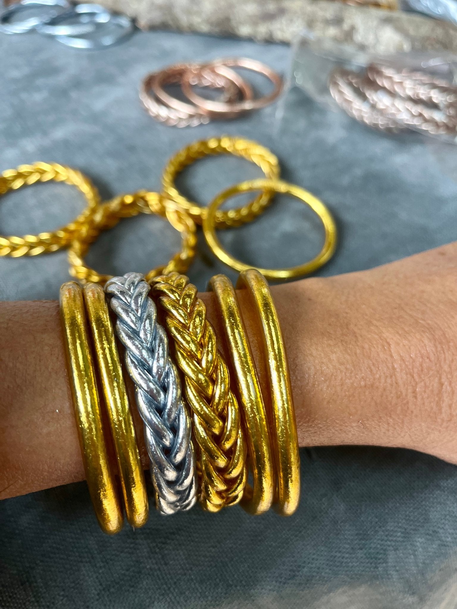 "PULSERA TRENZADA" pan de oro - Pippa Gold