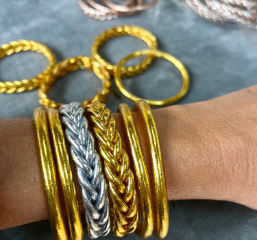 "PULSERA TRENZADA" pan de oro - Pippa Gold