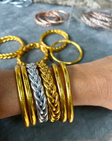 "PULSERA TRENZADA" pan de oro - Pippa Gold