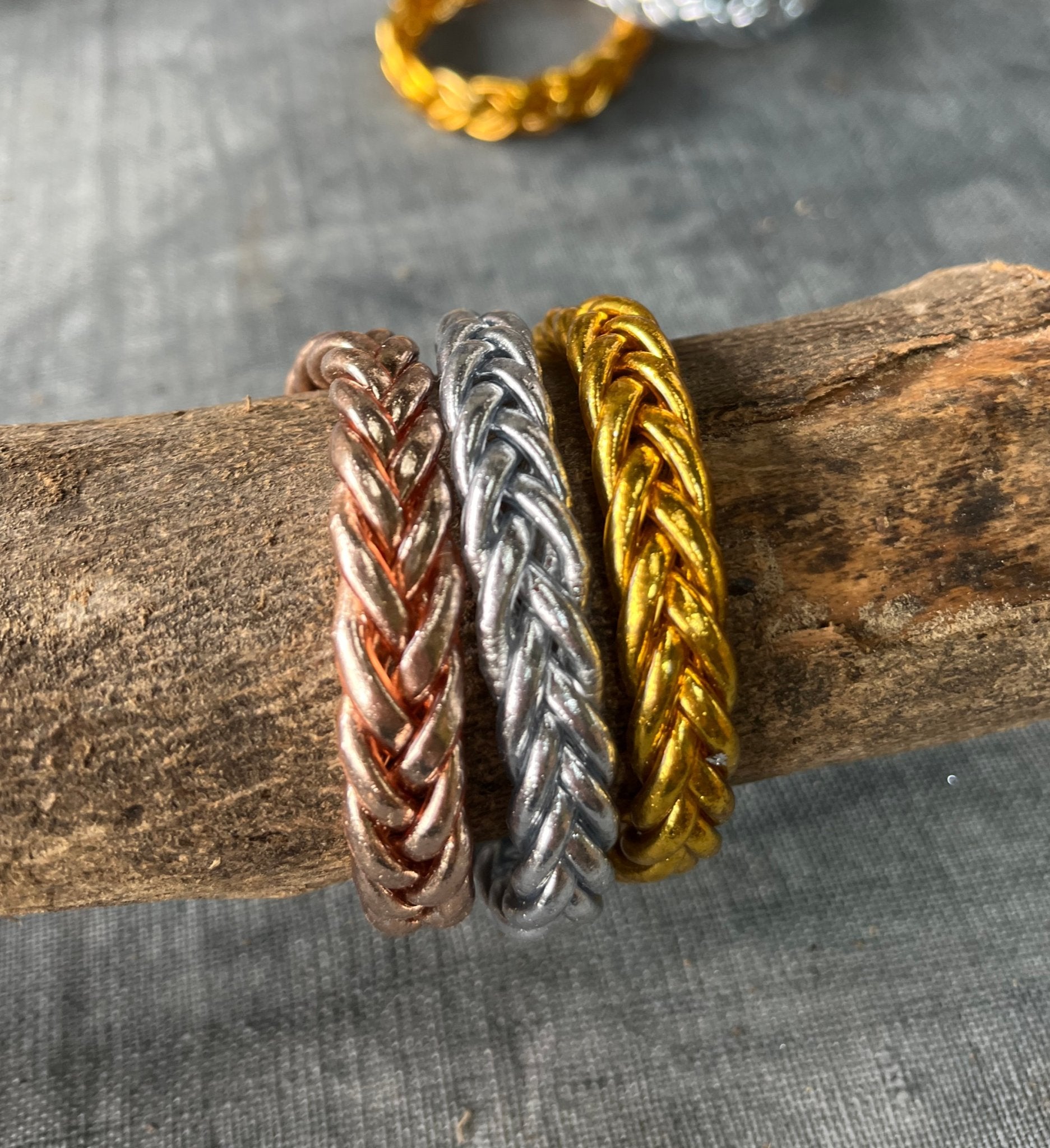 "PULSERA TRENZADA" pan de oro - Pippa Gold