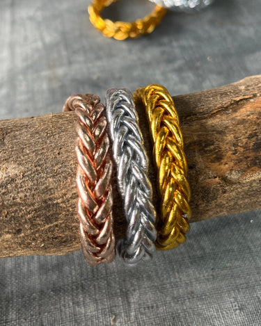 "PULSERA TRENZADA" pan de oro - Pippa Gold