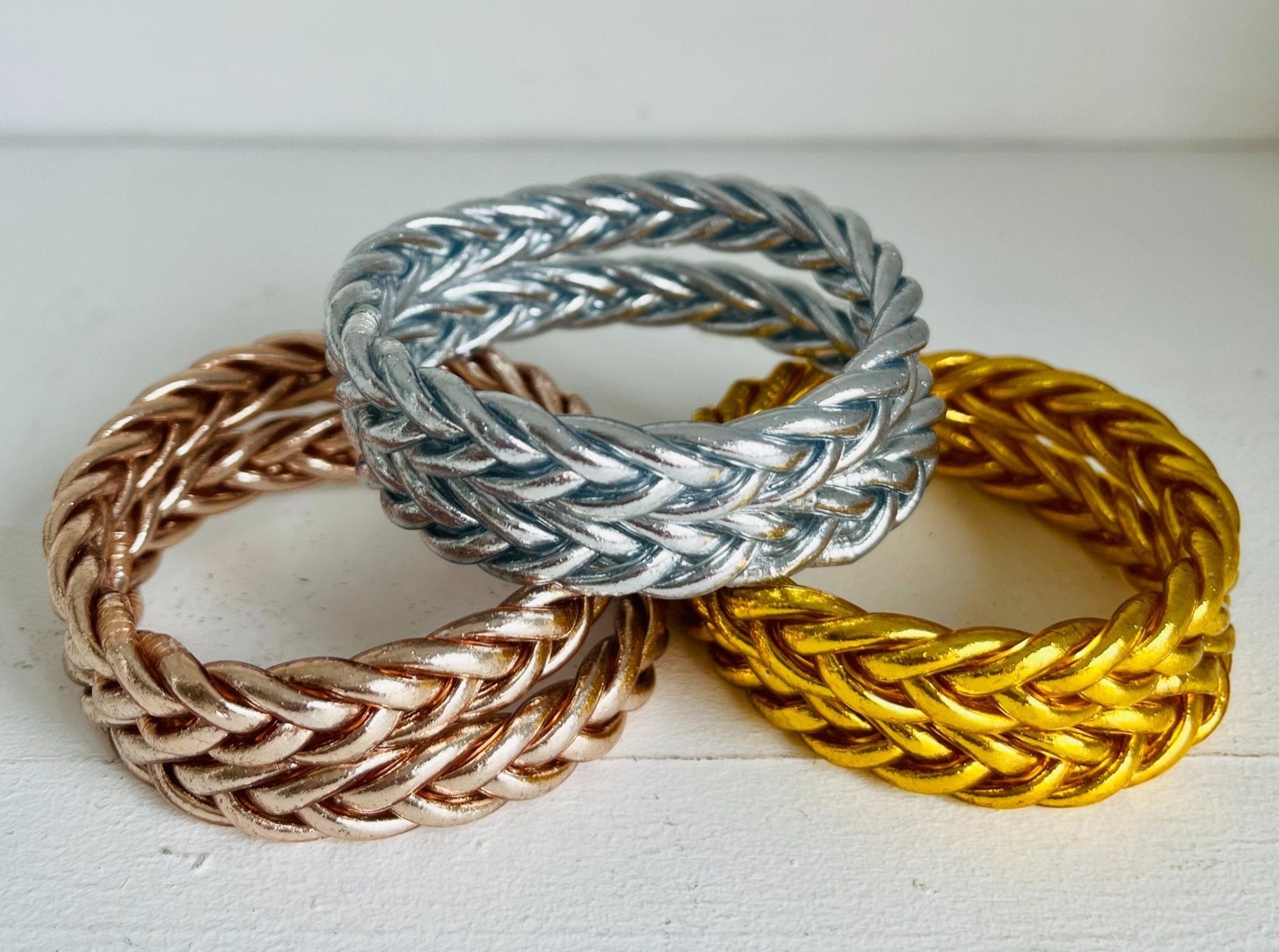 "PULSERA TRENZADA" pan de oro - Pippa Gold