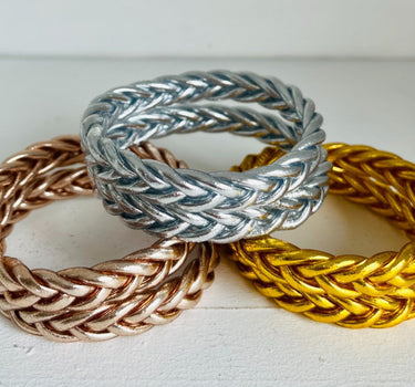 "PULSERA TRENZADA" pan de oro - Pippa Gold