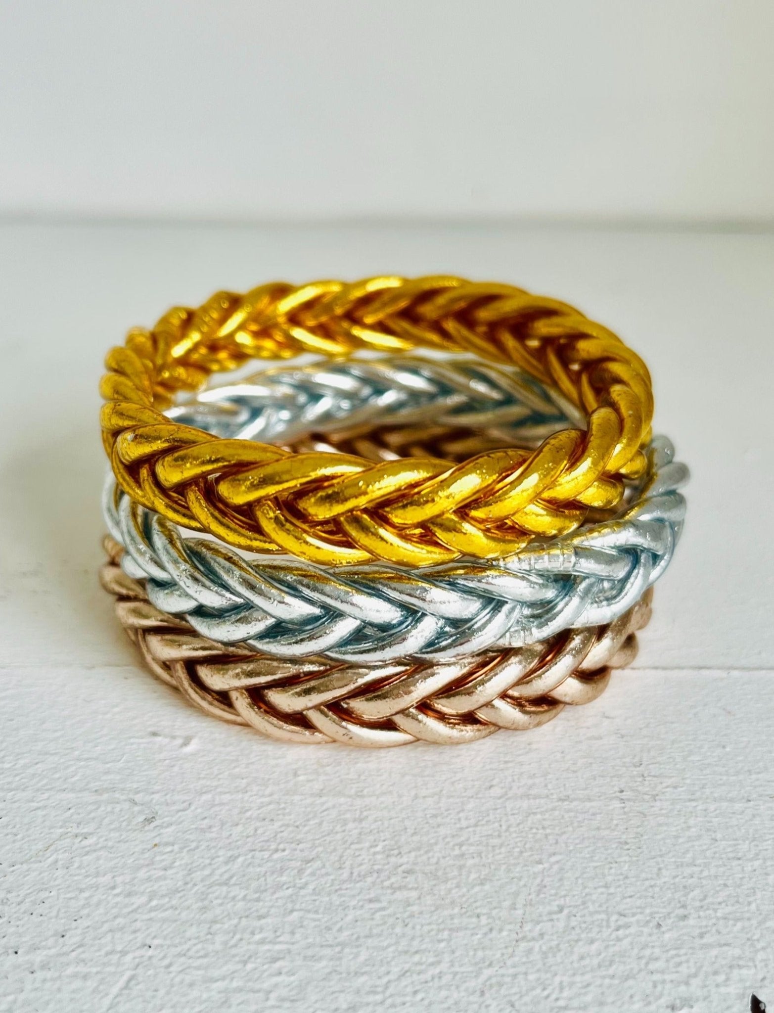 "PULSERA TRENZADA" pan de oro - Pippa Gold