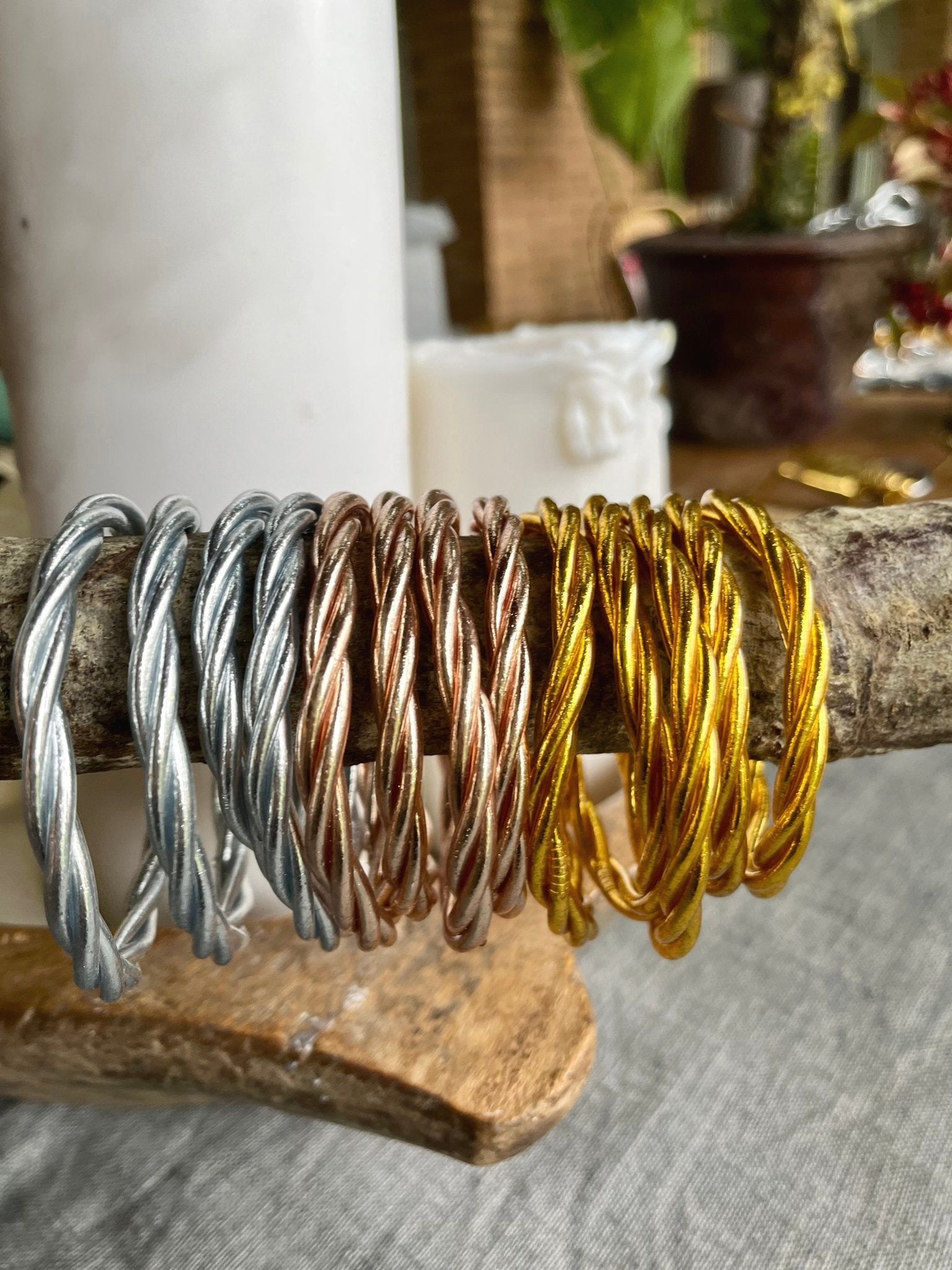 "PULSERA TWIST" pan de oro - Pippa Gold