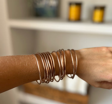 PACK 5 "PULSERAS FINA" ROSE GOLD